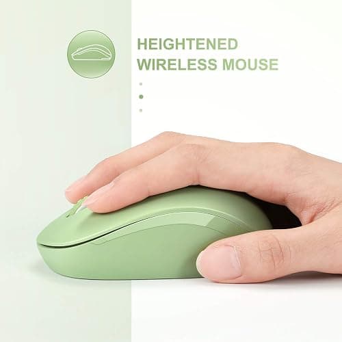 seenda Wireless Mouse, 2.4G Noiseless Mouse with USB Receiver Portable Computer Mice for PC, Tablet, Laptop with Windows System (Olive Green) thumbnail 4