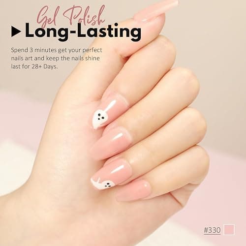 FZANEST Jelly Milky Nude Pink Gel Nail Polish Soak Off LED UV Gel Polish Varnish Nail Art Manicure #330 thumbnail 5