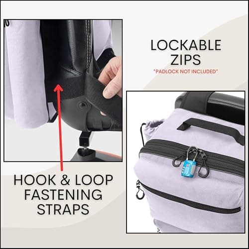 Staveley XL Expandable Mobility Scooter Bag for Electric Mobility Scooters & Boot Scooters - Back of Seat Bag (Purple) thumbnail 7