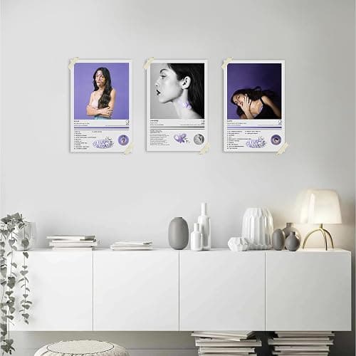 Olivia Rodrigo GUTS, VAMPIRE and SOUR Music Album Cover Set of 3, Canvas Art Poster for Room, Wall Decor for Modern Family Aesthetic, Unframed, 8x12 Inch (20x30cm) thumbnail 3