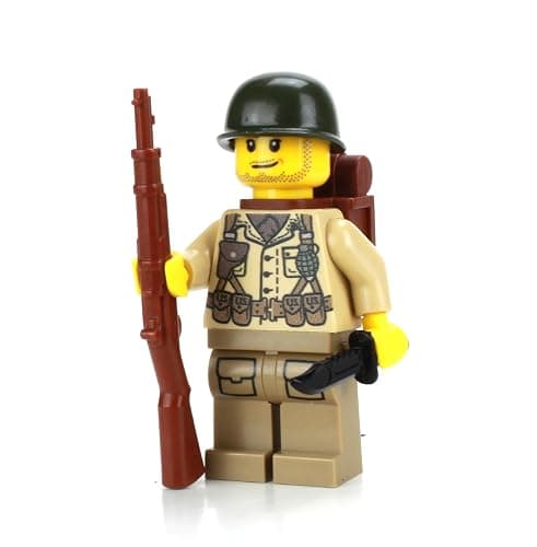 Battle Brick 1.6 Inches Tall WW2 US Army Soldier Collectible Custom Minifigure | Genuine Military Minifig | Printed in The USA | World WAR 2 | | Great Gift for Teen to Adult AFOL thumbnail 6