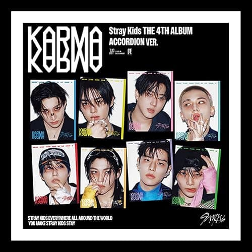HAN. STRAY KIDS KARMA The 4th Album ACCORDION. R+2 Book+2-Cut Photo+Card+POB+GIFT