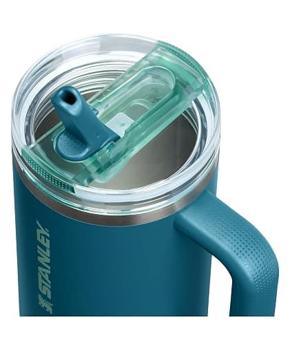 STANLEY Quencher ProTour Flipstraw Tumbler, 30 oz, Coastal Teal | Built-In Straw & Handle | Cupholder Compatible for Travel | Leakproof Insulated Stainless Steel Cup | BPA-Free thumbnail 3