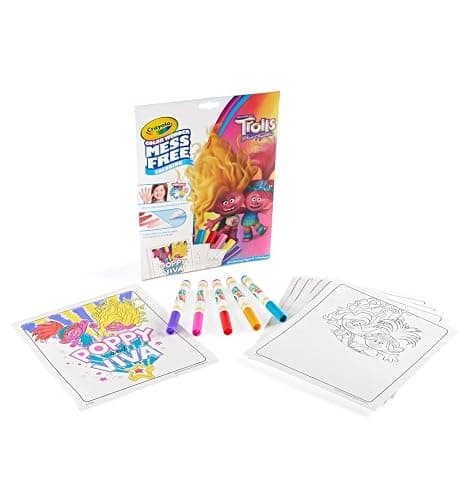 Crayola Trolls 3 Color Wonder Activity Set, Trolls Mess Free Coloring Pages for Toddlers, Travel Activity, Troll Toys, Toddler Gifts thumbnail 7