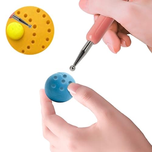 5 Pcs Pattern Tracing Stylus, Ball Embossing Stylus for Transfer Paper, Tracing Tools for Drawing, Embossing Tools for Paper, Art Dotting Tools for Nail Art, Ball Tip Clay Tools Sculpting Stylus thumbnail 7