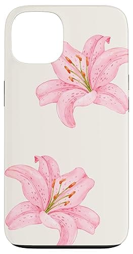Preppy Cute Hibiscus Flower Pink Beige Floral Case for iPhone 13 - iPhone 13