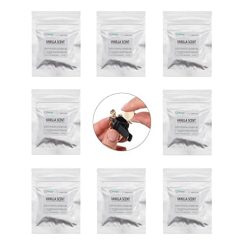 ORIESSE 32pcs Vanilla Car Air Freshener Vent Clips Refill Fragrance Tablets | 8 Pack 1.7cm/0.7inches Diameters Sweet Vanilla Scented Pads for Car Scents thumbnail 4