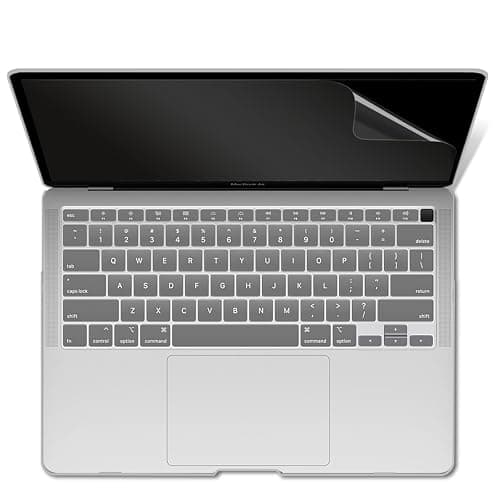 iBenzer Compatible with New MacBook Air 13 inch case 2022 2021 2020 M1 A2337 A2179 A1932, Hard Shell Case&Keyboard Cover&Screen Film for Mac Air 13 with Touch ID,Crystal Clear, CA-AT13CYCL+2 thumbnail 8