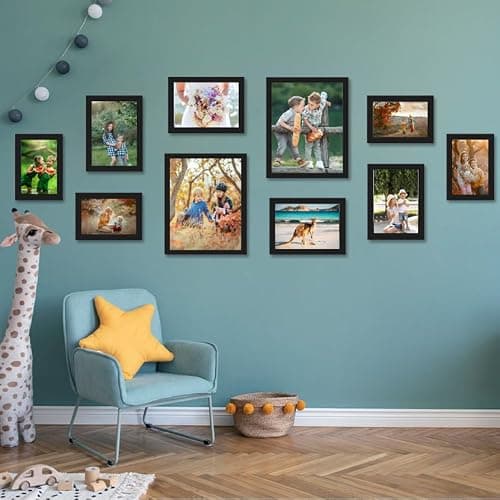 KTKDE A1 Black Modern Picture or Poster Frame 3 Pack,23.4x33 Poster Frame Black Woodgrain, Vertical & Horizontal Wall Hanging Large Picture Frame for Photos, Posters & Art Prints thumbnail 8