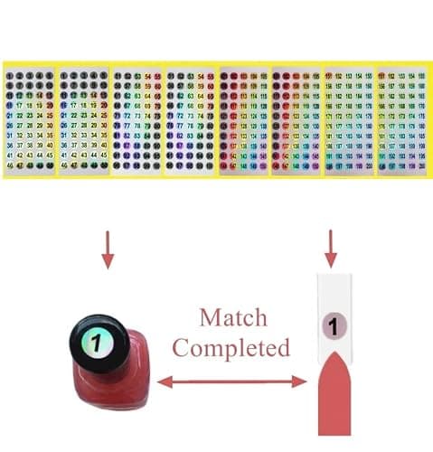 Nail Swatch Sticks with Ring for Nail Color Display Nail Art Supplies Nail Practice Samples (200pcs, transparent) thumbnail 2