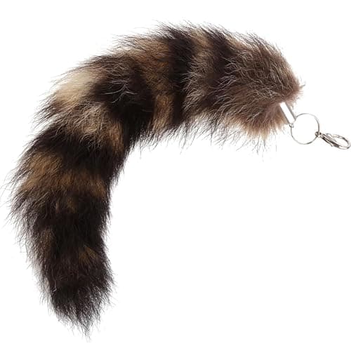 WOZUN For Key Ring Raccoon Coat Tails Chain Keychain Keyring Gift New - Image 1