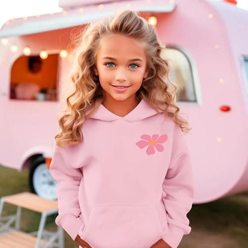KEEVICI Cute Christian Graphic Hoodies For Girls God Flower Hoodie Kids Jesus Sweatshirt Religious Bible Verse Pullover thumbnail 2