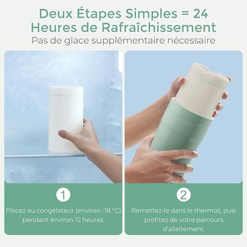 Momcozy Tragbarer Muttermilchkühler für unterwegs, 355ml Kompakt | 355ml kompakt, auslaufsicher, 24h eisfreie Kühlung, doppelwandige Isolierung, BPA-frei, für Reisen, unverzichtbares Geschenk thumbnail 5