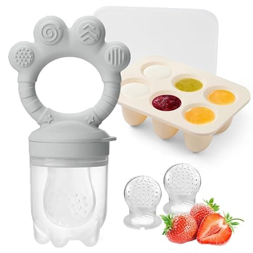 Baby Fruit Feeder with Popsicle Mold, Teethers Teething Toys for Babies Self-Feeding for Baby Essentials Newborn Toys 3+months Baby Gifts. - Image 1