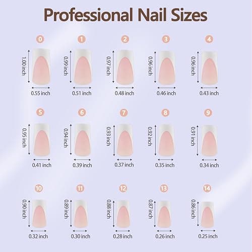 Misssix Deep French Gel Nail Tips, 150Pcs French Tip Press on Nails Long Square Pink, No Need to File 3 in 1 Tips Pre-lasting, Fake Nails for Nail Art DIY 15 Sizes thumbnail 3