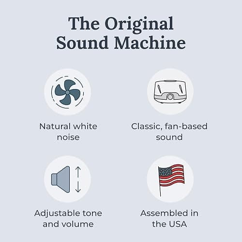 Yogasleep Dohm Classic (White) The Original White Noise Sound Machine, Soothing Natural Sounds from a Real Fan, Sleep Therapy for Adults & Baby, Noise Cancelling for Office Privacy & Meditation thumbnail 2