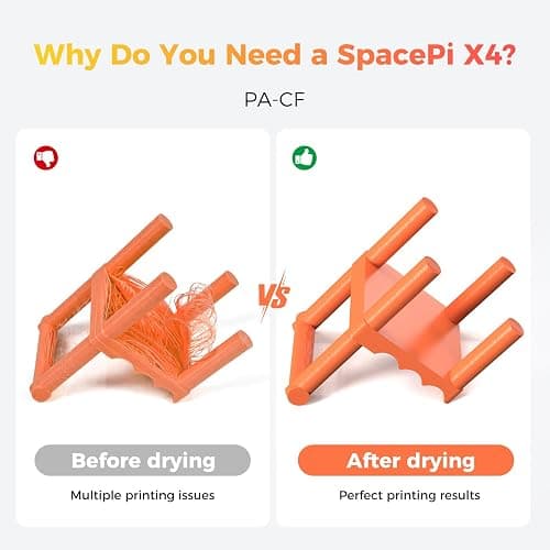 Official Creality Filament Dryer 4 Spools, Space Pi X4 Filament Storage Box, 85℃ Max Temperature, Dual Independent Heating Chambers, Power Saving for PLA PETG ABS TPU ASA PC PA PAHT thumbnail 5