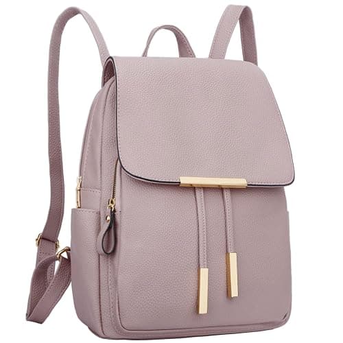 KKXIU Trendy Leather Backpack Purse for Women and Ladies Shoulder Travel Daypacks Bags (A-Pink) - Image 1