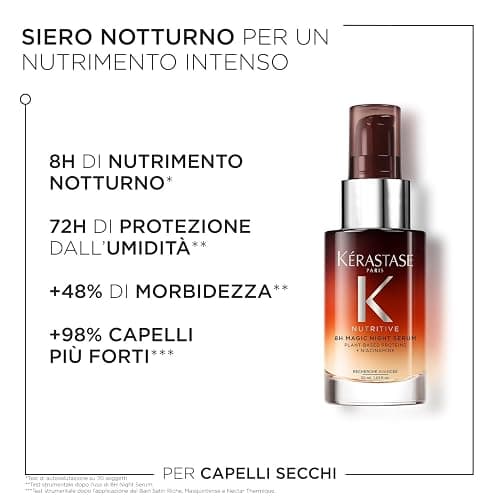 Kérastase, Nutritive, Siero Notturno Nutriente, Per Capelli Secchi, Azione Rivitalizzante, Con Proteine di Origine Vegetale e Niacinamide, Siero Notturno 8h Magic Night Serum, Formato Mini, 30 ml thumbnail 7