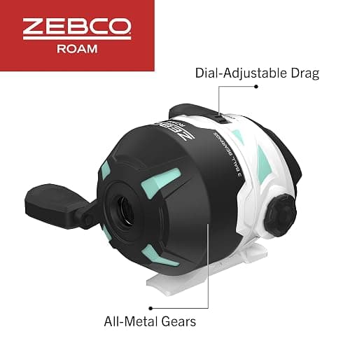Zebco Roam Telescopic Fishing Rod and Spinning or Spincast Fishing Reel Combo, Durable 6-Foot Fiberglass Rod with ComfortGrip Handle, Pre-spooled with Zebco Cajun Fishing Line thumbnail 4