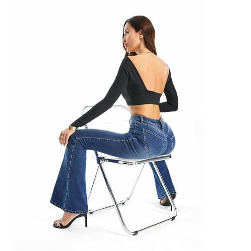 FLYING BANANA Women's Totally Shaping Curvy Stretchy Bootcut Flare Denim Jeans thumbnail 6