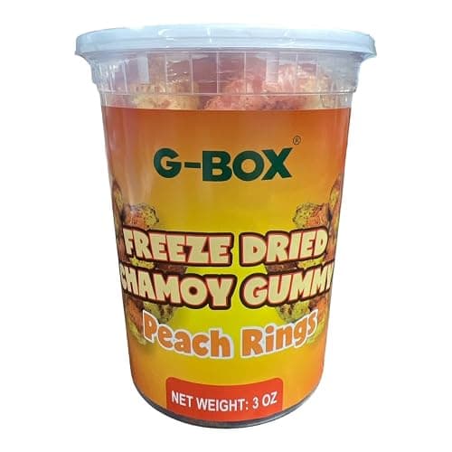 G-BOX Freeze Dried Peach Rings, TikTok Trend Items, Freeze Dried Candy, Spicy Mexican Candy Delightful Crunchy Fruity Flavorful Burst, Air-tight Sealed in a Container (Chamoy Candy) thumbnail 6