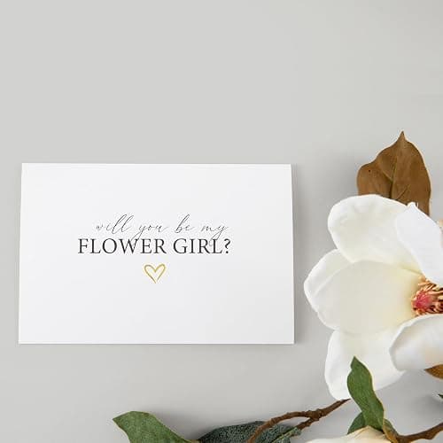 apearrie 12 Will You Be My Bridesmaid Card Set with Gold Stickers, 8 Bridesmaid, 2 Maid of Honor, 1 Matron of Honor, 1 Flower Girl Card thumbnail 7