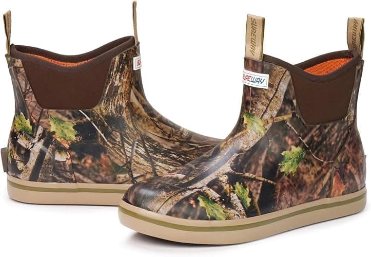 SUREWAY Women's Ankle Fishing Deck Boots for Women,Short Waterproof Neoprene Rubber Rain Boots,Lightweight Garden Work Shoes for Women,Upgraded Slip Resistant,Durable Comfortable thumbnail 6