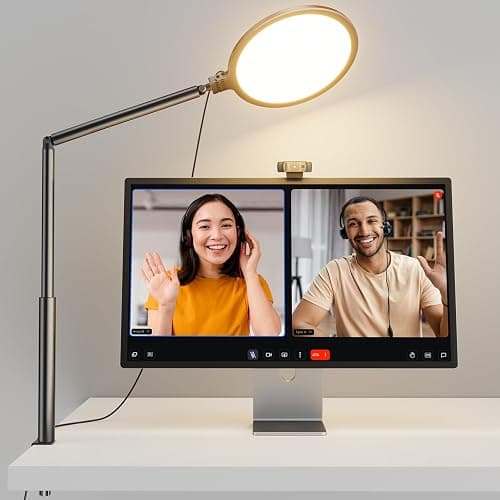 Weilisi 10.2" Desk Ring Light with Stand for Video Call, Ring Light for Desk with Clamp, 360° Rotate & Flexible Height Desk Light, Adjust Arm Desk Lamp for Home Office, Podcast, Gaming, Recording thumbnail 8