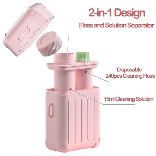 Piercing Cleaning,Earring Hole Cleaner,Ear Piercing Aftercare Cleaner Kit with 240pcs Disposable Ear Piercing Cleaning Floss & 15ml Cleaning Solution for Women Men thumbnail 3