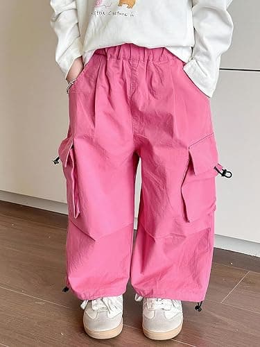 BINIDUCKLING Toddler & Girls Baggy Cargo Pants Parachute Kids thumbnail 3