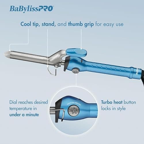 BaBylissPRO Nano Titanium Spring Curling Iron, Professional Hair Wand, Tool for Stylists, Nano Titanium Technology for Tight Curls or Loose Waves thumbnail 8