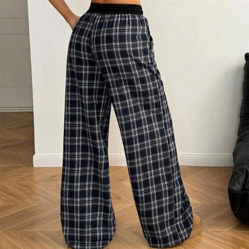 Plaid Goth Alt Pants Baggy Pants for Women Alt Clothing Alternative Clothing thumbnail 4