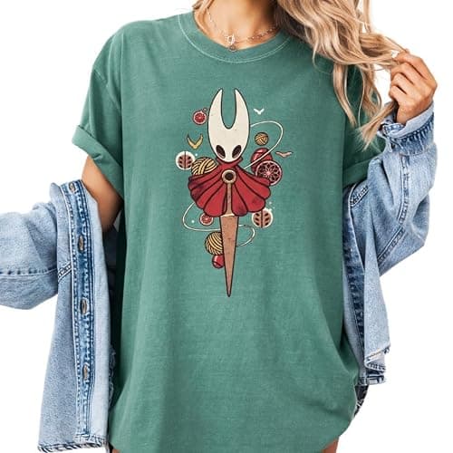 Hollow Knight Silksong Hornet T-Shirt, Hornet Indie Game Shirt, Hollow Bug Night Shirt thumbnail 4