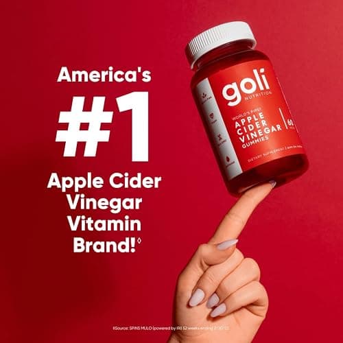 Goli Apple Cider Vinegar Gummy Vitamins - 60 Count - Vitamin B12, Gelatin-Free, Gluten-Free, Vegan & Non-GMO thumbnail 4
