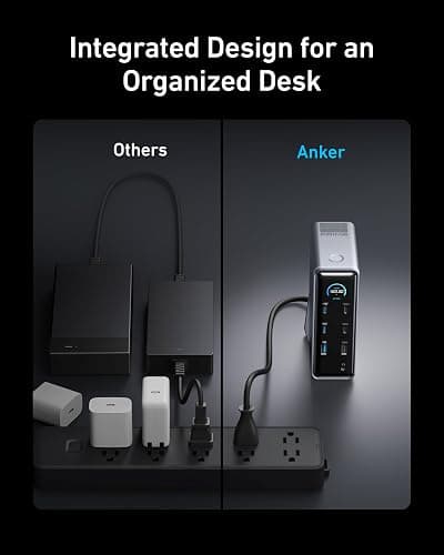 Anker Prime Docking Station, 14-Port with 160W Max Output, 10Gbps Fast Data Transfer, Real-Time Smart Interface, Audio and Ethernet Ports, Dual 4K Displays for Dell, HP, Lenovo and More thumbnail 5