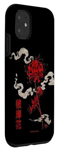 Higanbana or Red Spider Lily in 90s Harajuku Aesthetic Style Case for iPhone 11 thumbnail 3