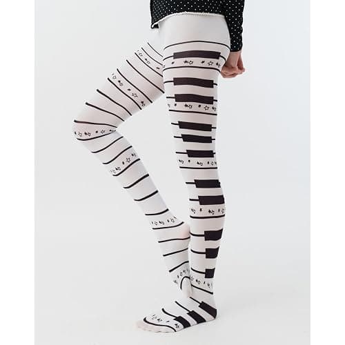 RICHTRUE Whimsy Twee Funky Patterned Tights Women Teen Girls Emo Goth Cool 2000s Fun Printed Tights Y2k Grunge Alt Clothes thumbnail 5