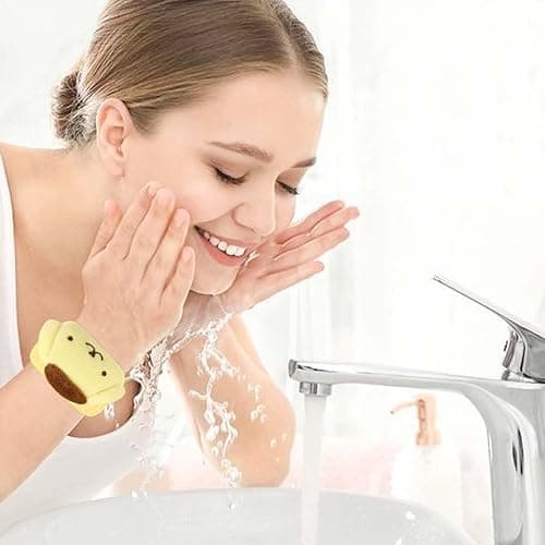 Kawaii Spa Headband and Wristband Set for Face Washing, Cute Soft Skincare Headbands for Women Girls, Fluffy Makeup Headband for Washing Face, Bath, Shower, Beauty thumbnail 4