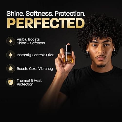 BASED Hair Elixir - Weightless Shine Serum with Heat Protection, Controls Frizz & Flyaways, Nourishes with Meadowfoam & Mongongo Oils, Non-Toxic Formula for All Hair Types (1 Fl Oz, Pack of 1) thumbnail 2
