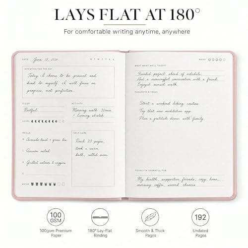 And Per Se Wellness Journal, Undated Daily Wellness Planner to Practice Positive Thinking, Mindfulness & Reflection, 91 Days Self-Care Journal For Women & Men (Pale Pink) [hardcover] thumbnail 5