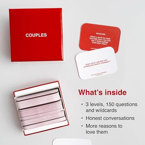 Couples Edition by We’re Not Really Strangers - A Conversational Adult Card Game for Couples to Strengthen Their Relationship, 150 Questions and Wildcards for Date Night with Your Partner - Couples thumbnail 4