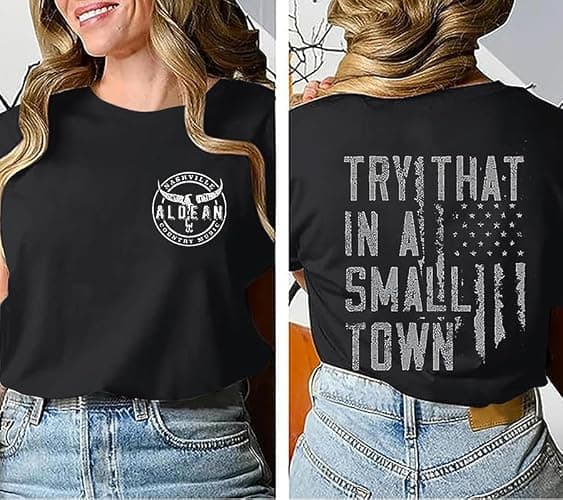 Pairxily Womens Oversized Graphic Country Concert Tees Vintage Cowgirl Western Shirts Rock Band T Shirts Cotton Loose Fit thumbnail 2