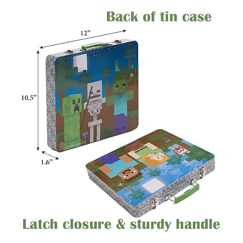 Innovative Designs Minecraft Kids Deluxe Activity Set with Carrying Tin, Coloring Sheets, Tattoos, Stickers, & Art Supplies thumbnail 3