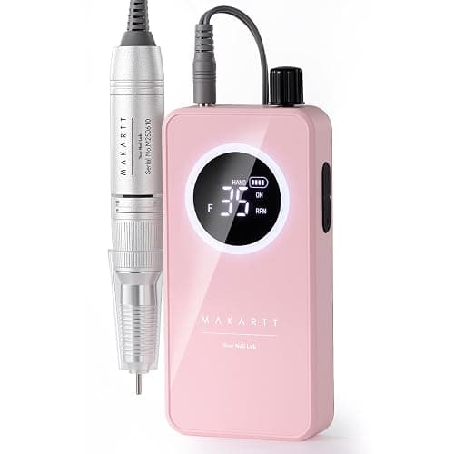 Makartt Rechargeable Nail Drill – 35000RPM Electric Nail File,Portable E File for Gel Nail Shaping & Removal, Quiet, Lightweight, 6H Battery, Easy to Use for Home & Salon, YEEYAN thumbnail 9
