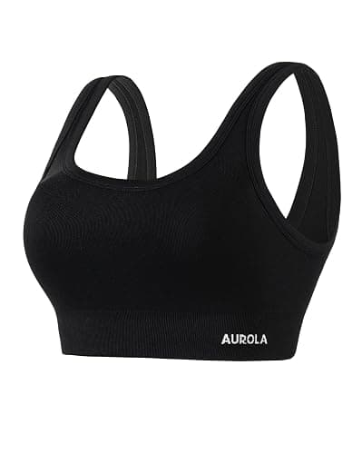 AUROLA Power Sports Bras for Women - Push Up Workout Bra Square Neck Yoga Bra Padded Low Impact Gym Bra Crop Top - Image 1