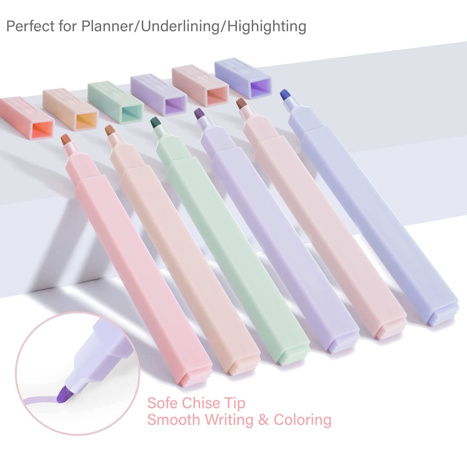 12 Pcs Aesthetic Highlighters,Bible Highlighter,Pastel No Bleed Pen, Planner Pens,Book Annotating Set thumbnail 3