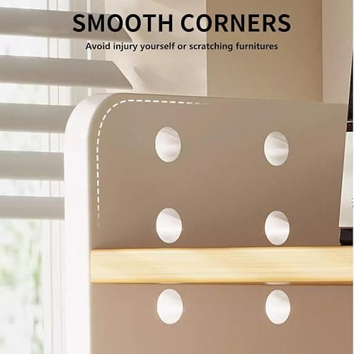 Halyuhn Wood Desk Shelf Organizer, 2 Tier Desktop Bookshelf for Home and Office Supply, Wooden Desktop Organizer with Pegboard Design, Adjustable Display Shelf for Computer Desk thumbnail 4