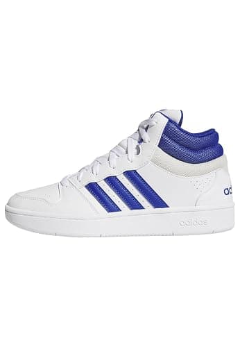 adidas Mens Hoops Mid Classic Lace Up Sneakers Shoes Casual - Blue, White - Image 1
