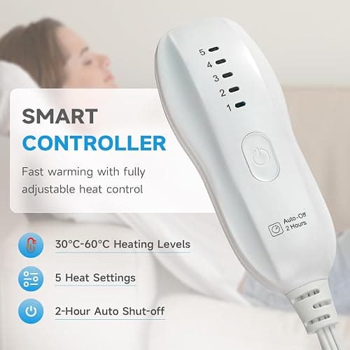 GOTCOZY Heating Pad for Back Pain Relief & Cramps,Electric Heating Pads for Neck and Shoulders with 2H-Auto Shut Off and 5 Heat Settings,Gifts for Mom Men 12''X24''(Rose) thumbnail 3